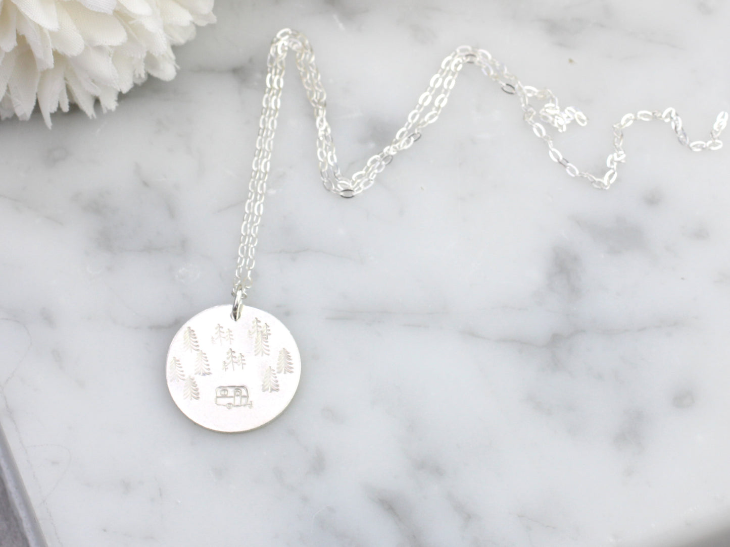 Forest camping necklace. Ready to ship.