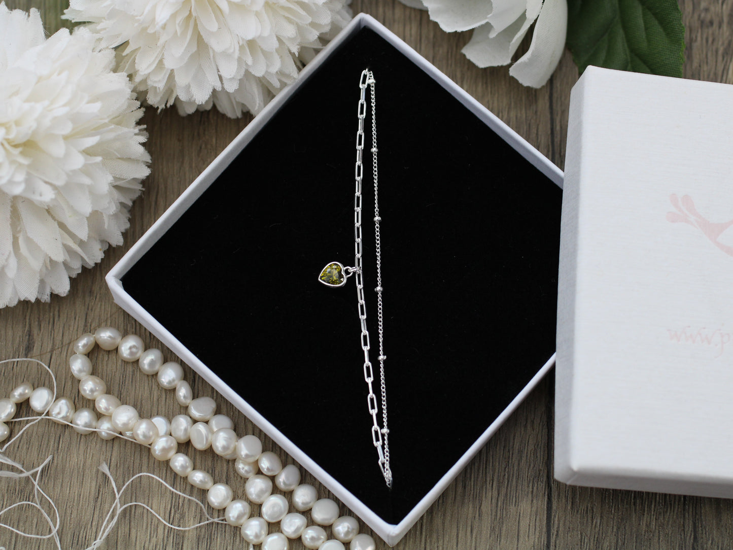 August crystal layered bracelet.