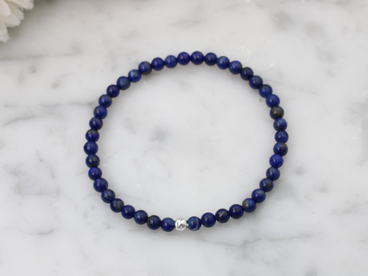 Lapis lazuli stretch bracelet - available in 2 sizes - 4mm and 6mm.