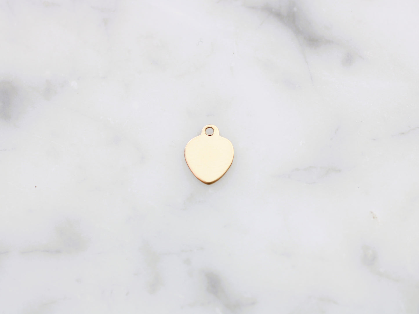 Gold filled personalised heart charm.