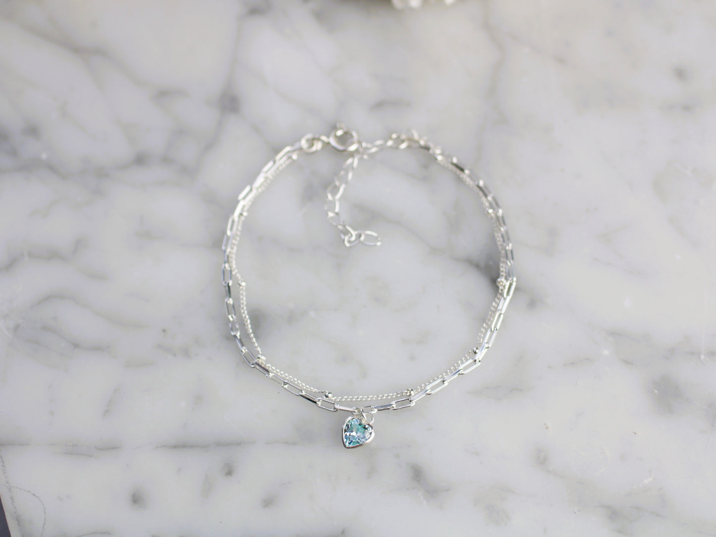March crystal layered bracelet.