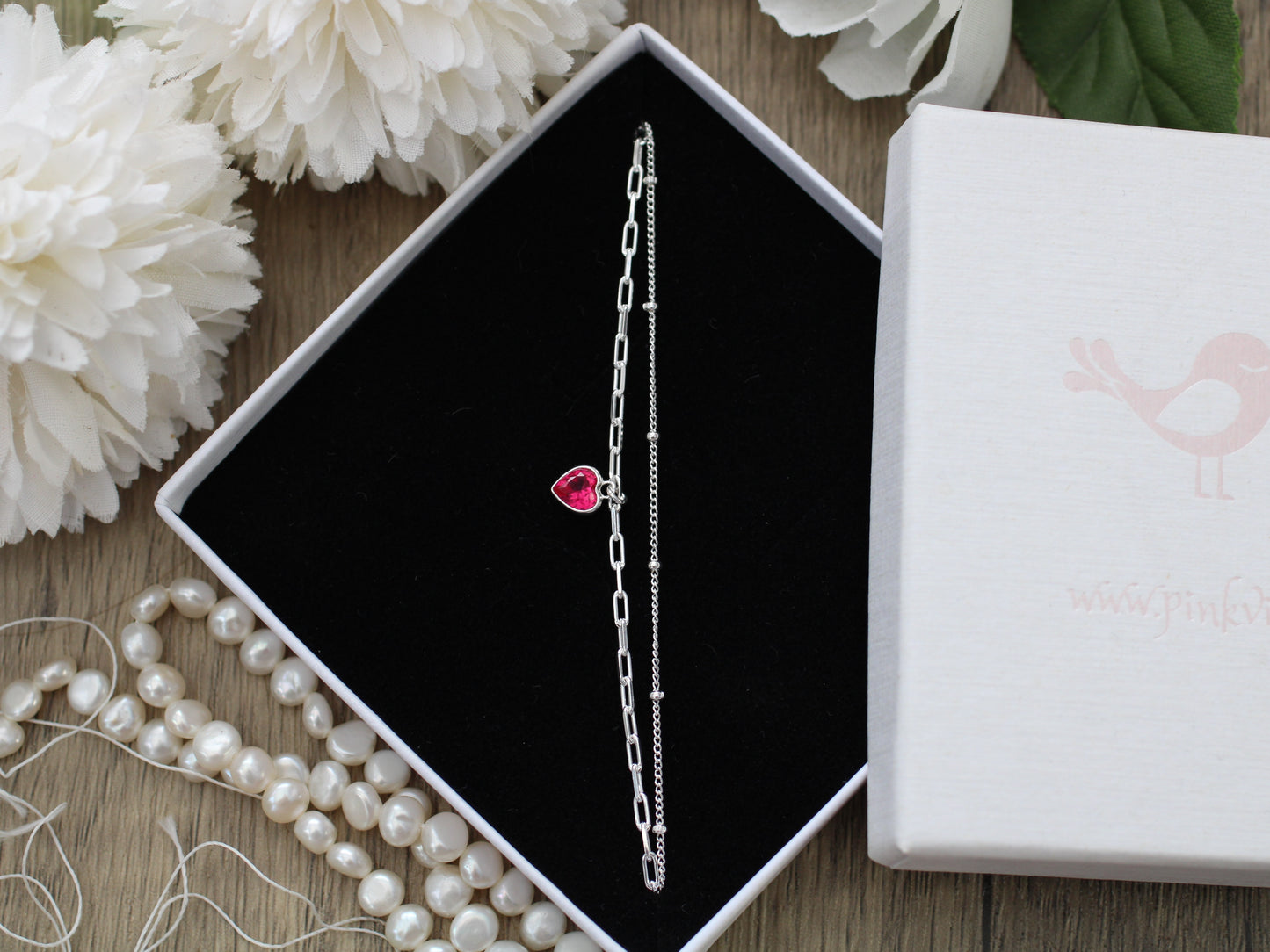 July crystal layered bracelet.