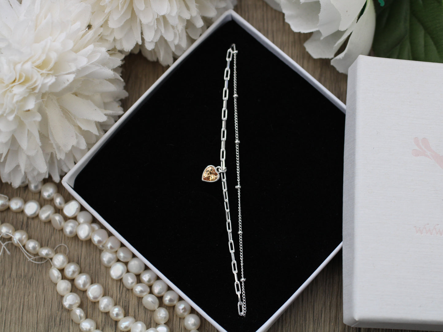 November crystal layered bracelet.