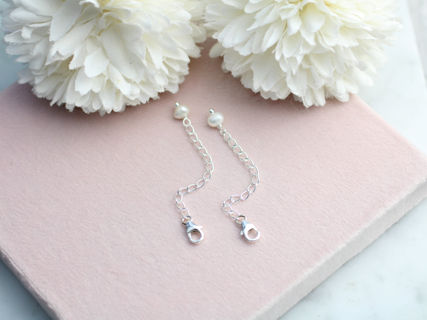Sterling Silver Pearl Necklace & Bracelet Extension Chain | 2–4 Inch