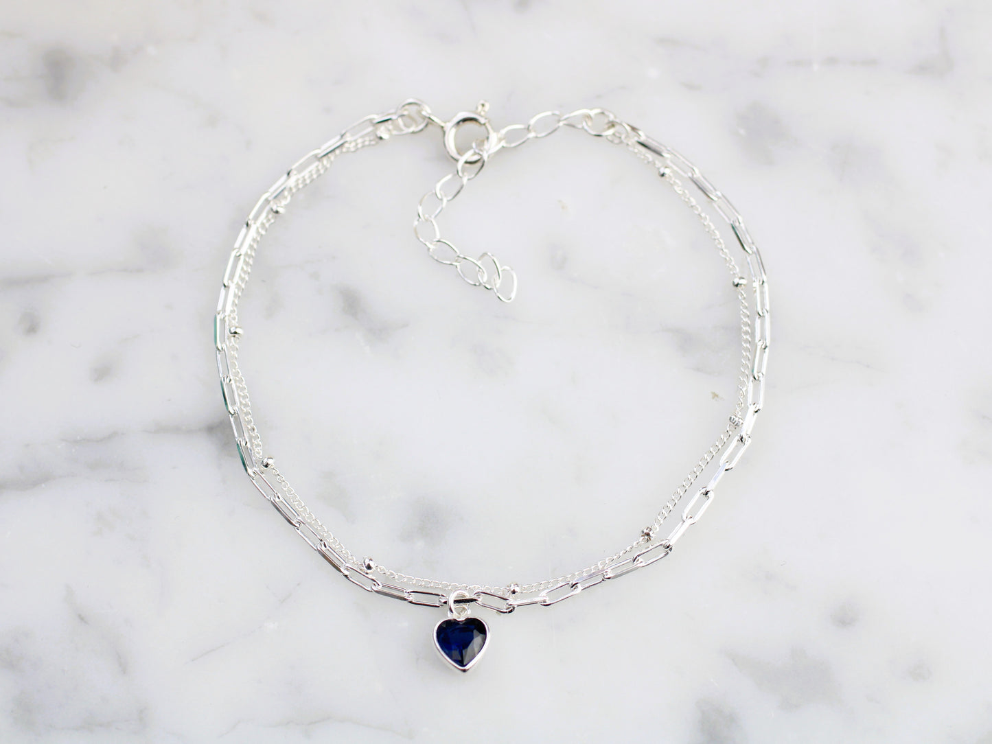 September crystal layered bracelet.