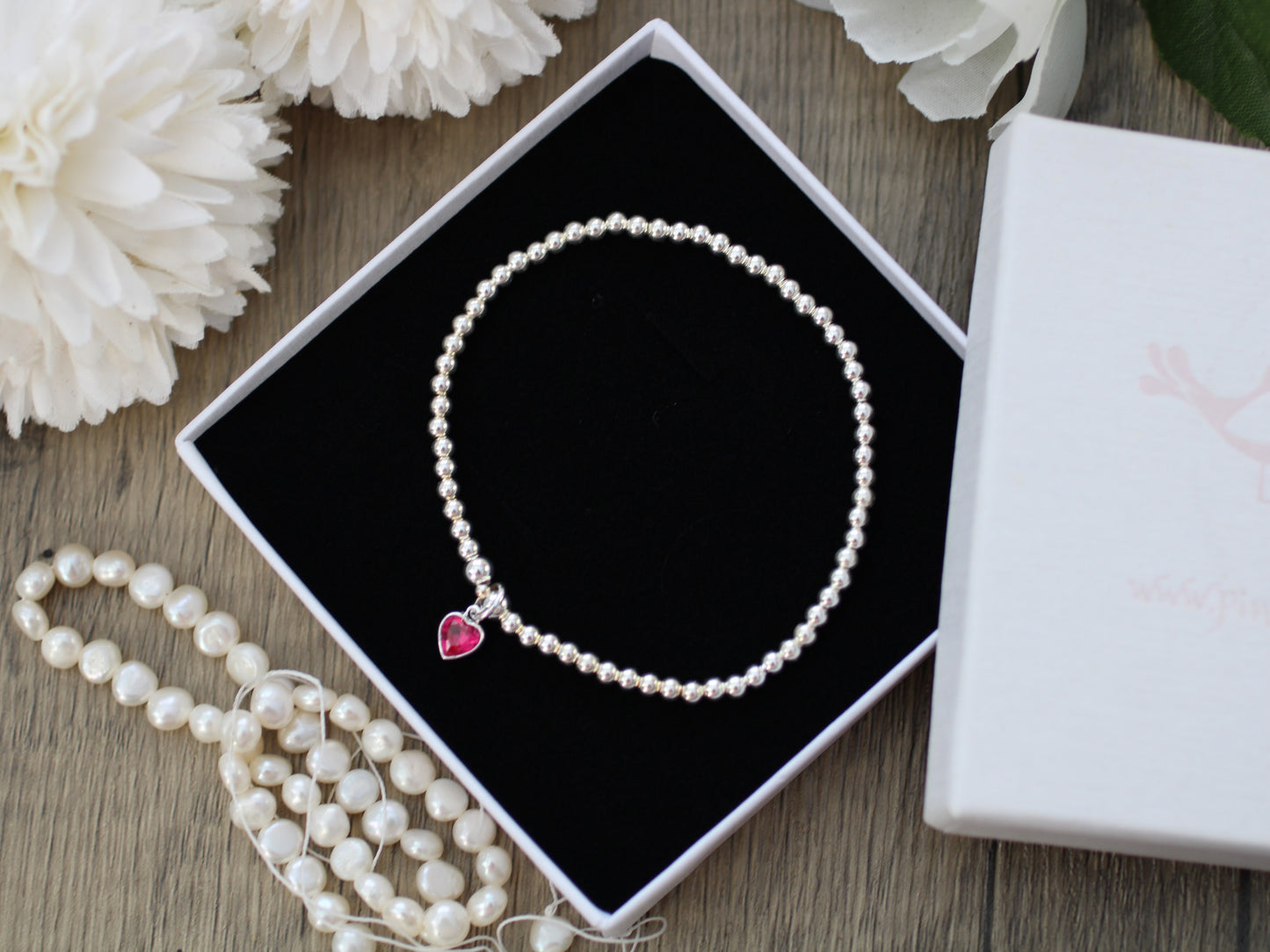 Sterling silver Valentines Day Bracelet.