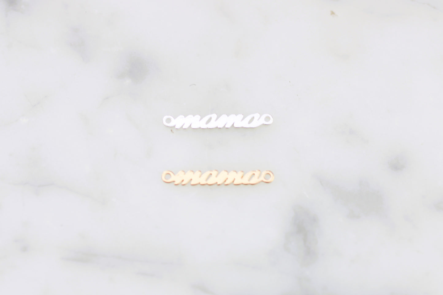 Mama connector in sterling silver or gold filled.