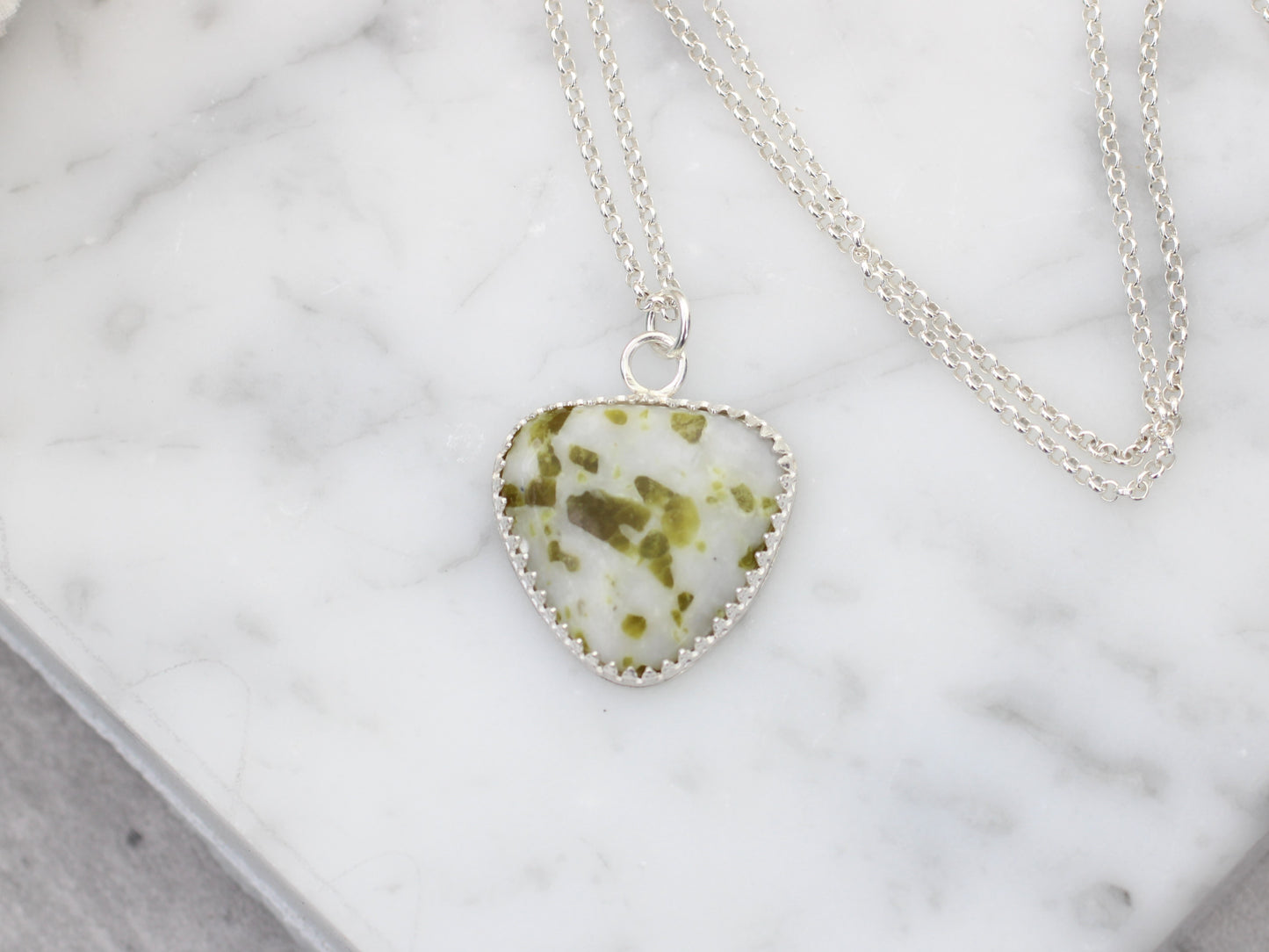 Scottish marble pendant necklace. Ready to ship.