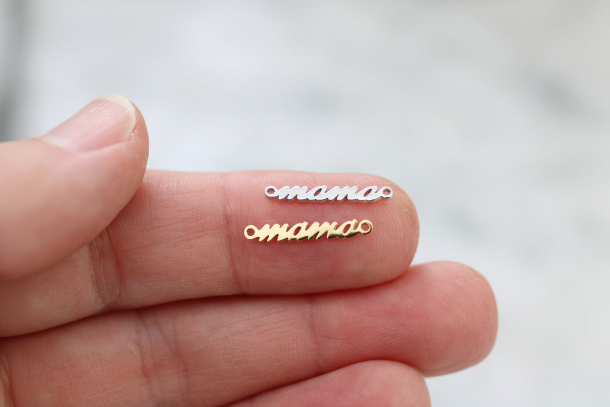 Mama connector in sterling silver or gold filled.
