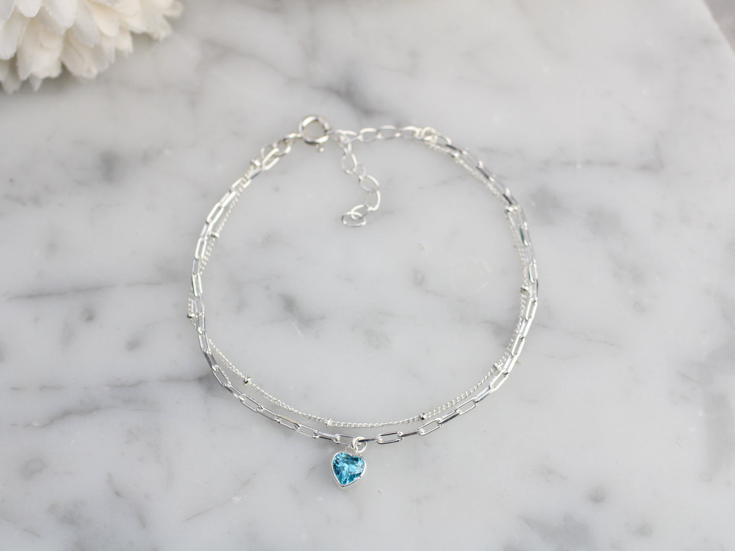 December crystal layered bracelet.
