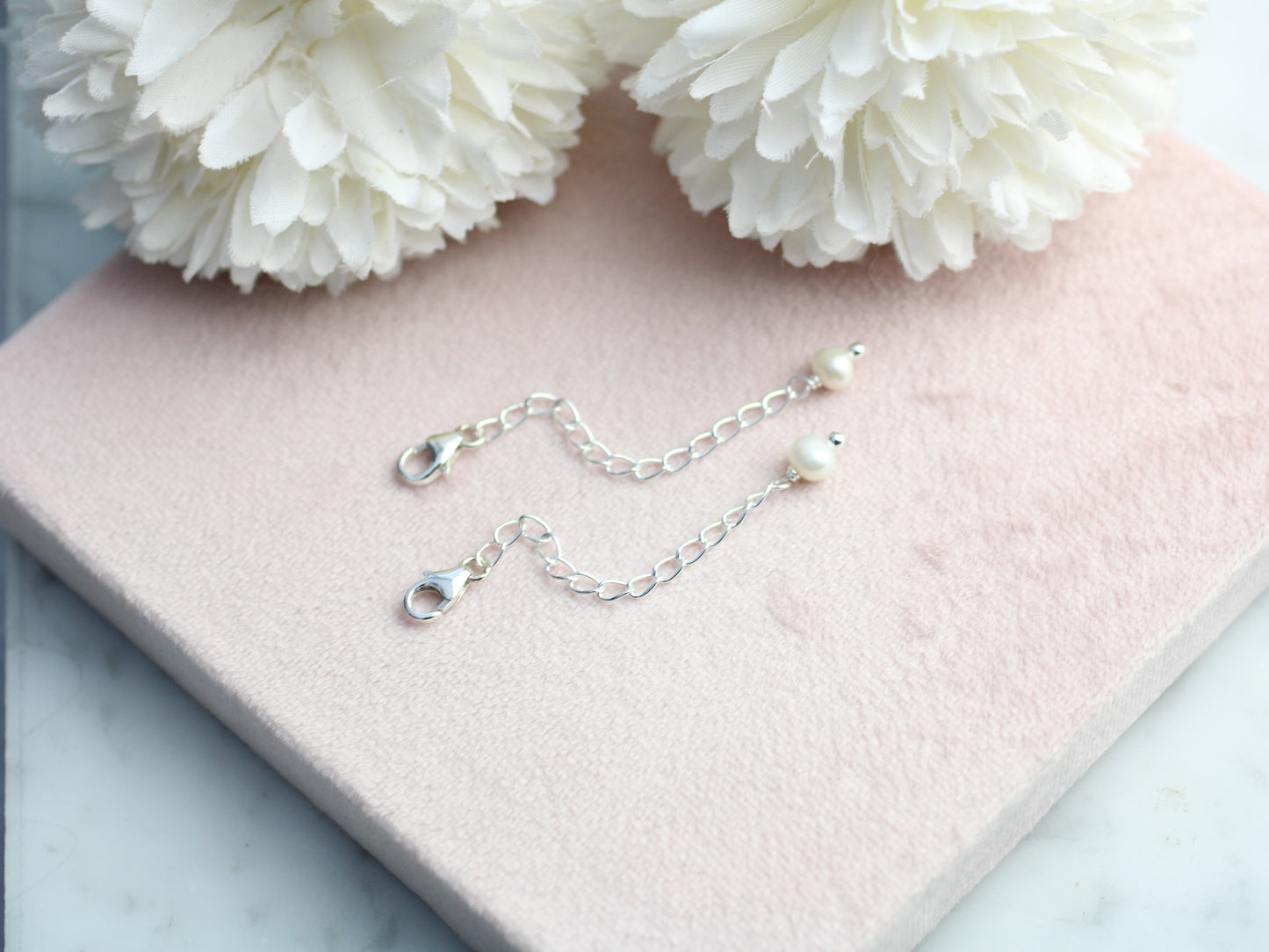 Sterling Silver Pearl Necklace & Bracelet Extension Chain | 2–4 Inch