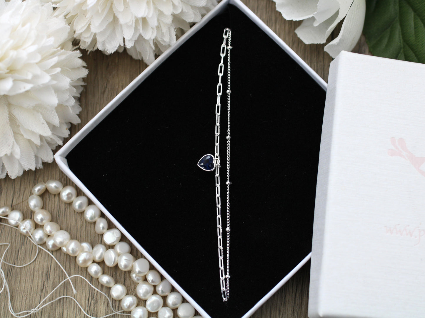 September crystal layered bracelet.