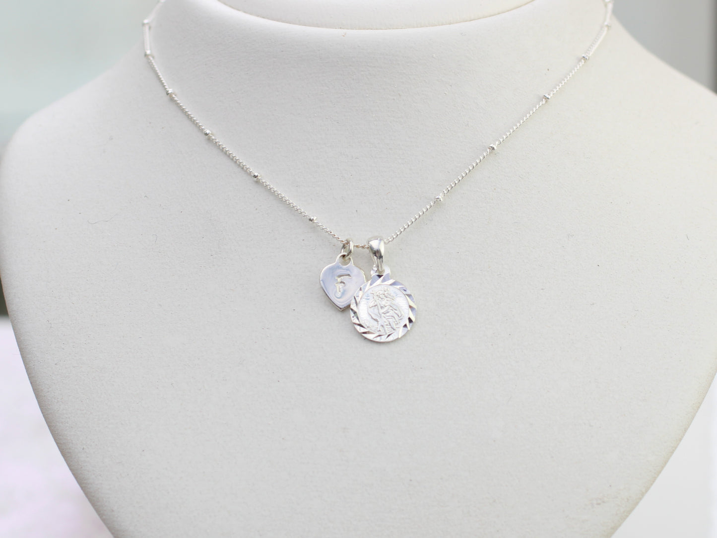 Personalised Saint Christopher necklace.