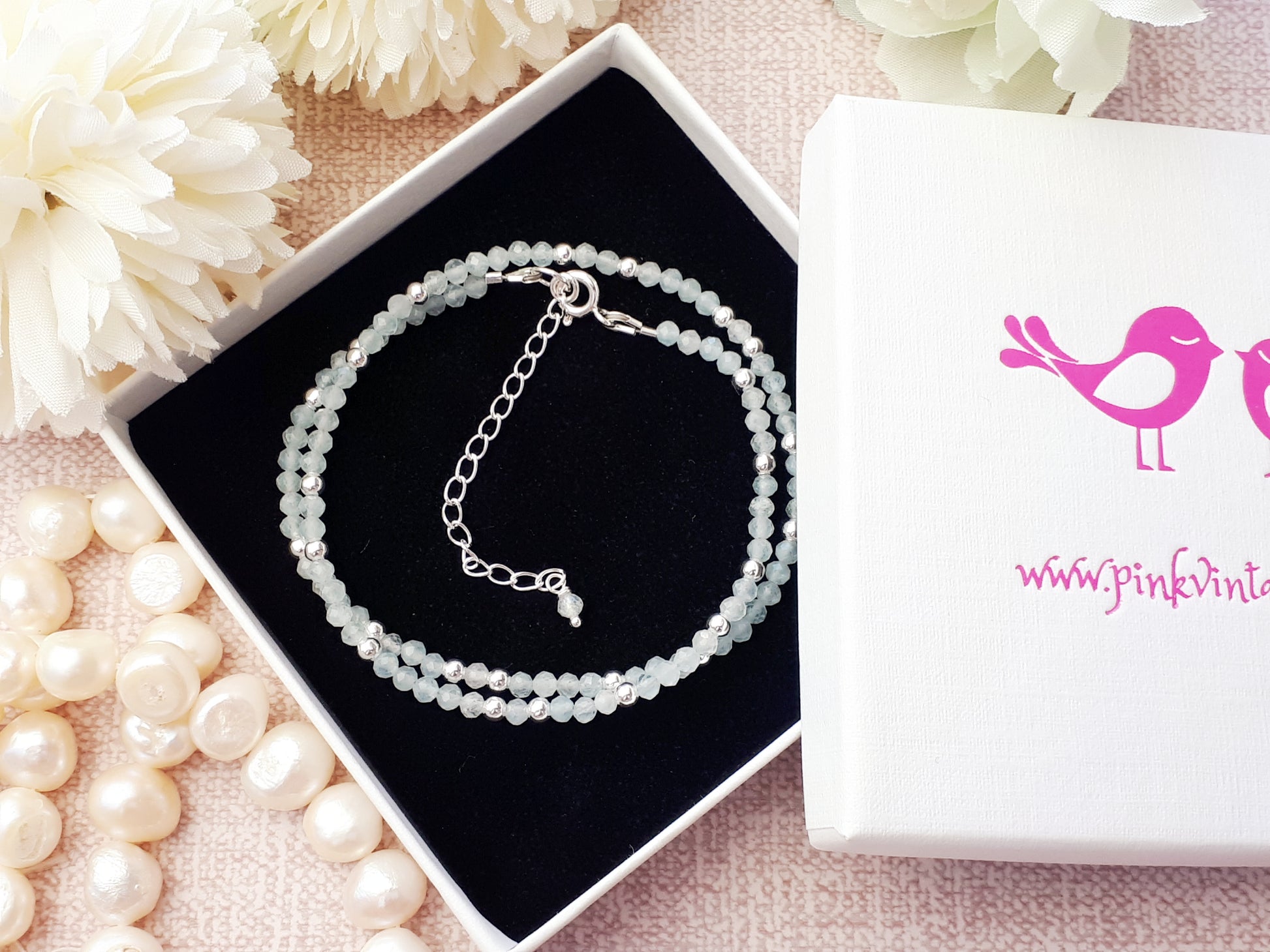 aquamarine choker necklace