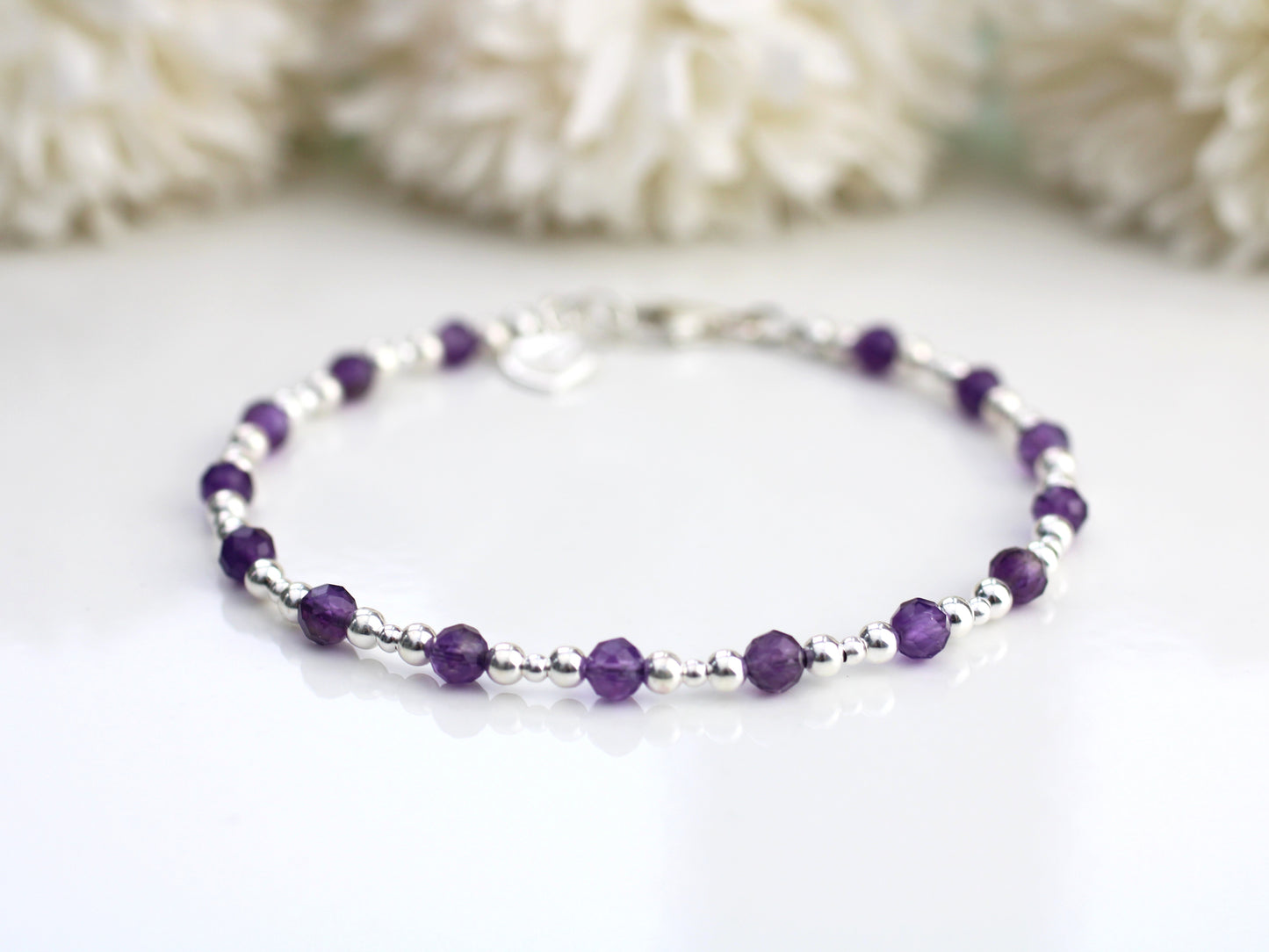 Genuine amethyst bracelet.