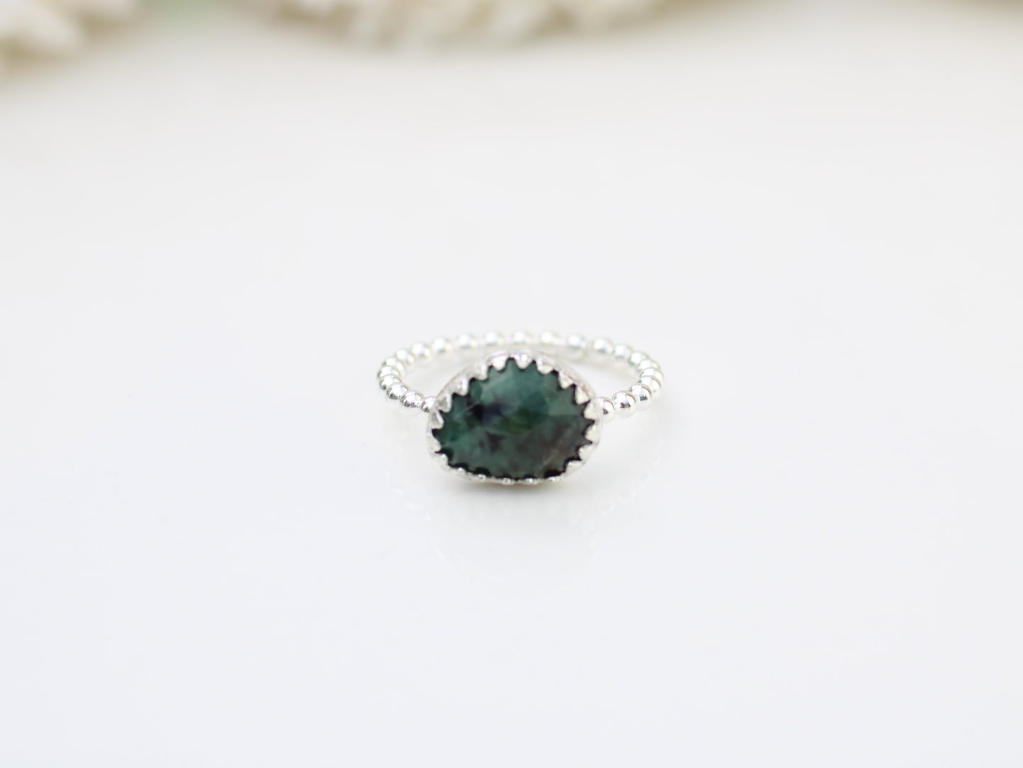 Natural emerald ring.