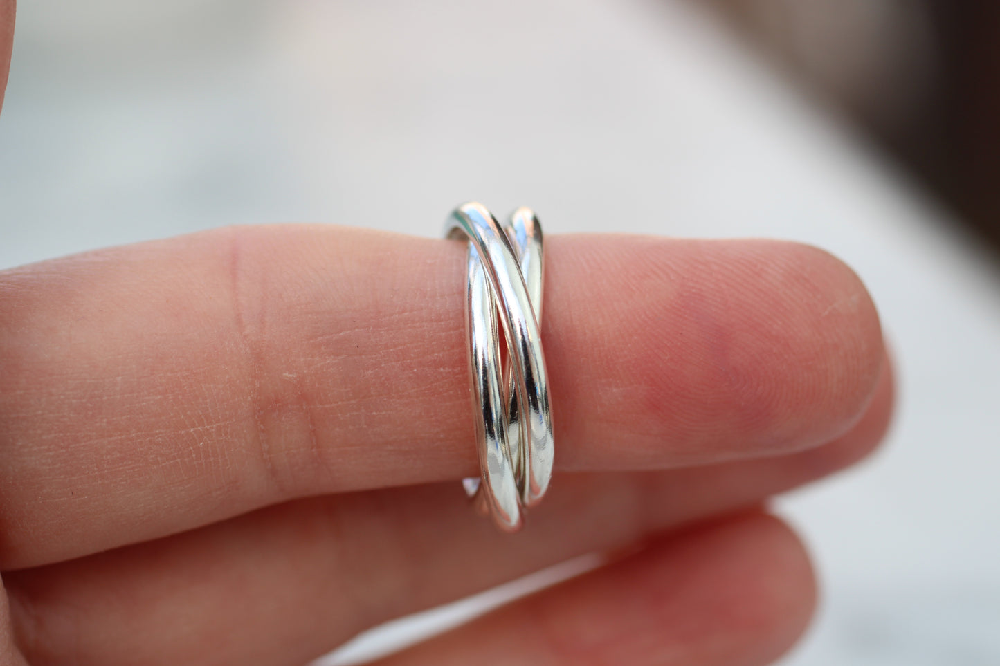 Russian Wedding Ring – Solid Silver Interlocking Ring