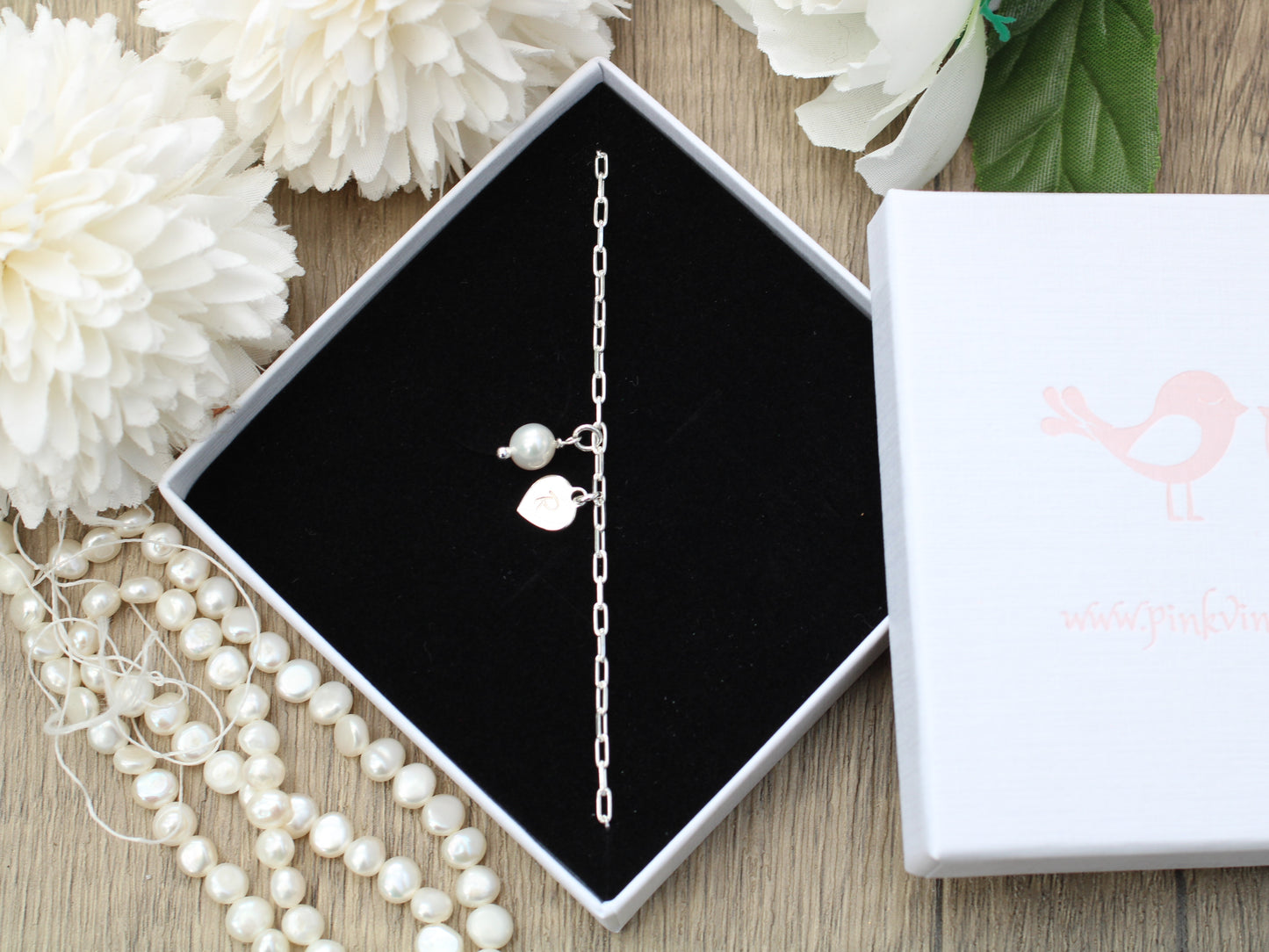 Personalised bridesmaid bracelet.