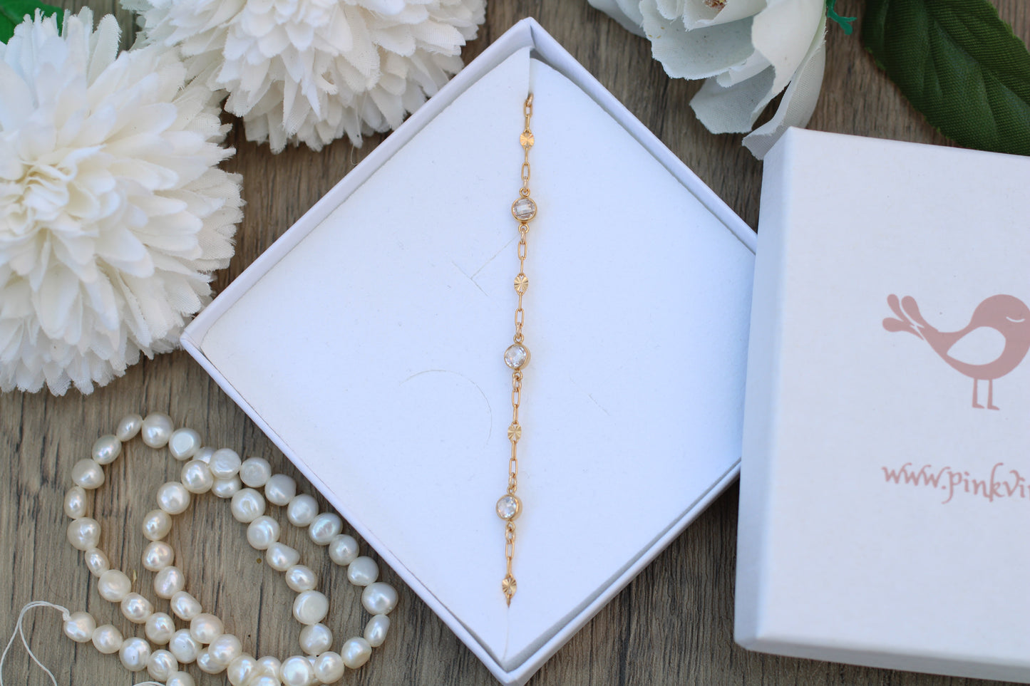 50th Birthday Crystal Bracelet – Five Decades of Memories