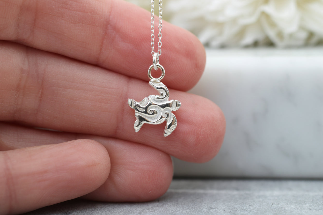 Handmade Turtle Pendant Necklace