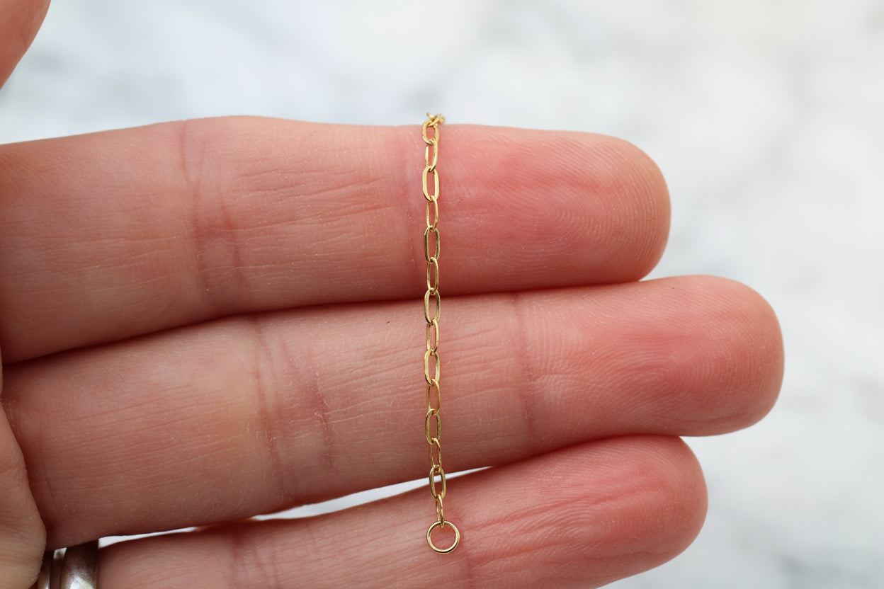 14k Gold Filled Flat Cable Nose Chain – Double Piercing Chain