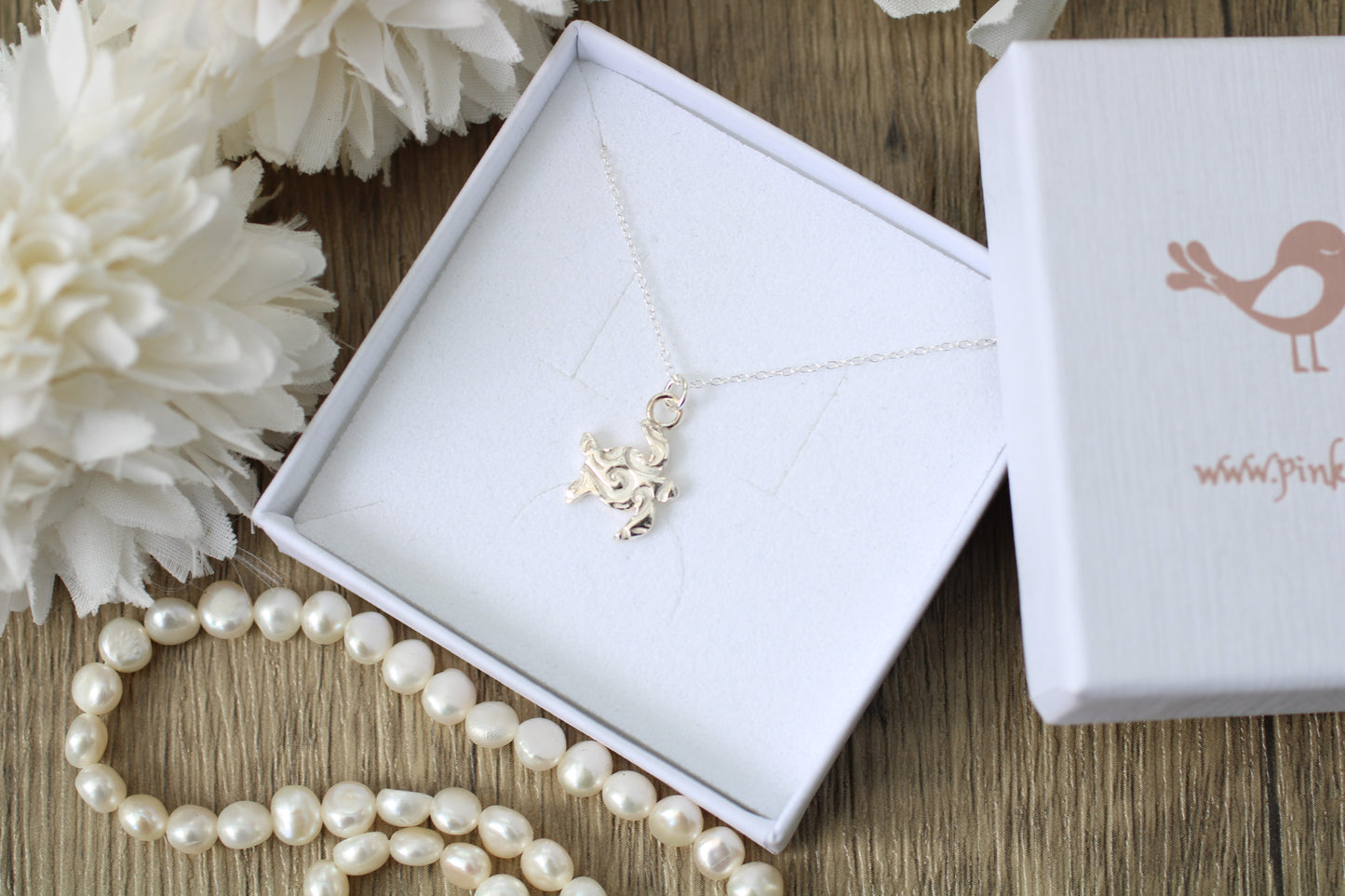 Handmade Turtle Pendant Necklace