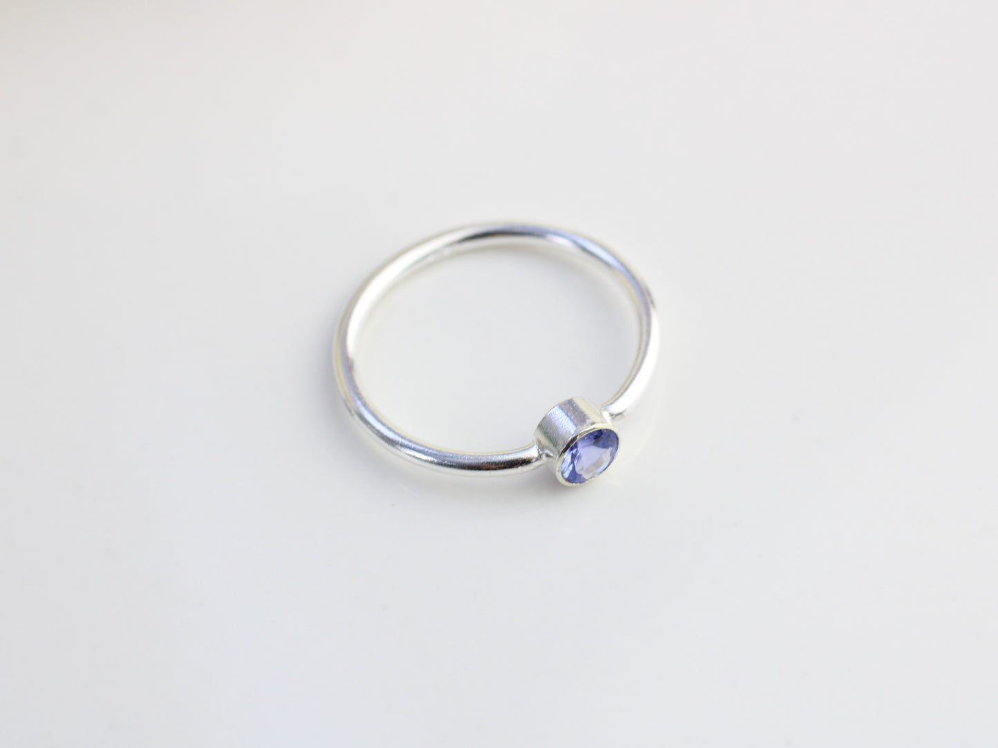 Tanzanite ring in sterling silver. December birthstone. Ready to ship.
