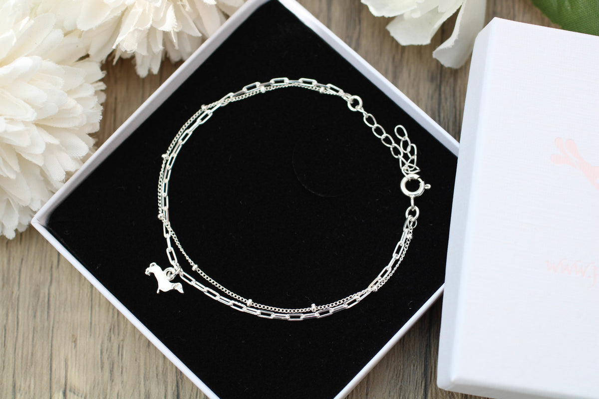 Sterling Silver Dachshund Bracelet.