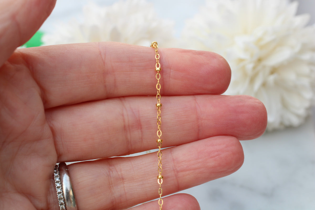 Angel number bracelet in 14K gold filled.
