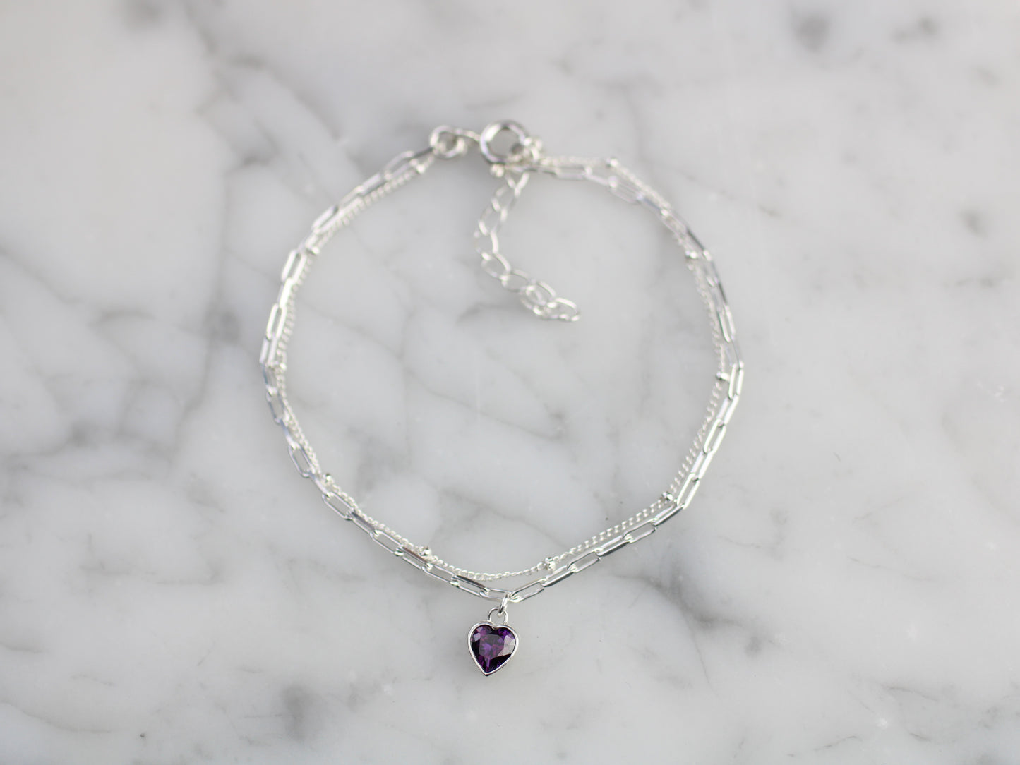 February crystal layered bracelet.
