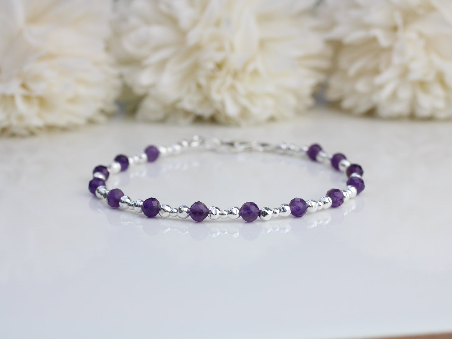 Genuine amethyst bracelet. Ready to ship.