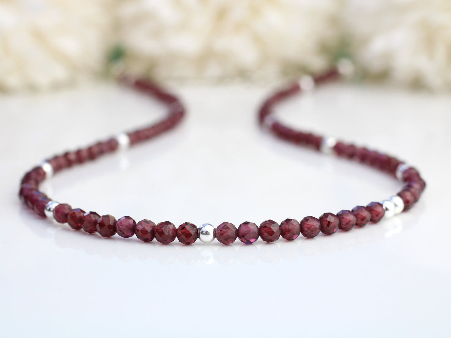 Garnet choker. Ready to ship.