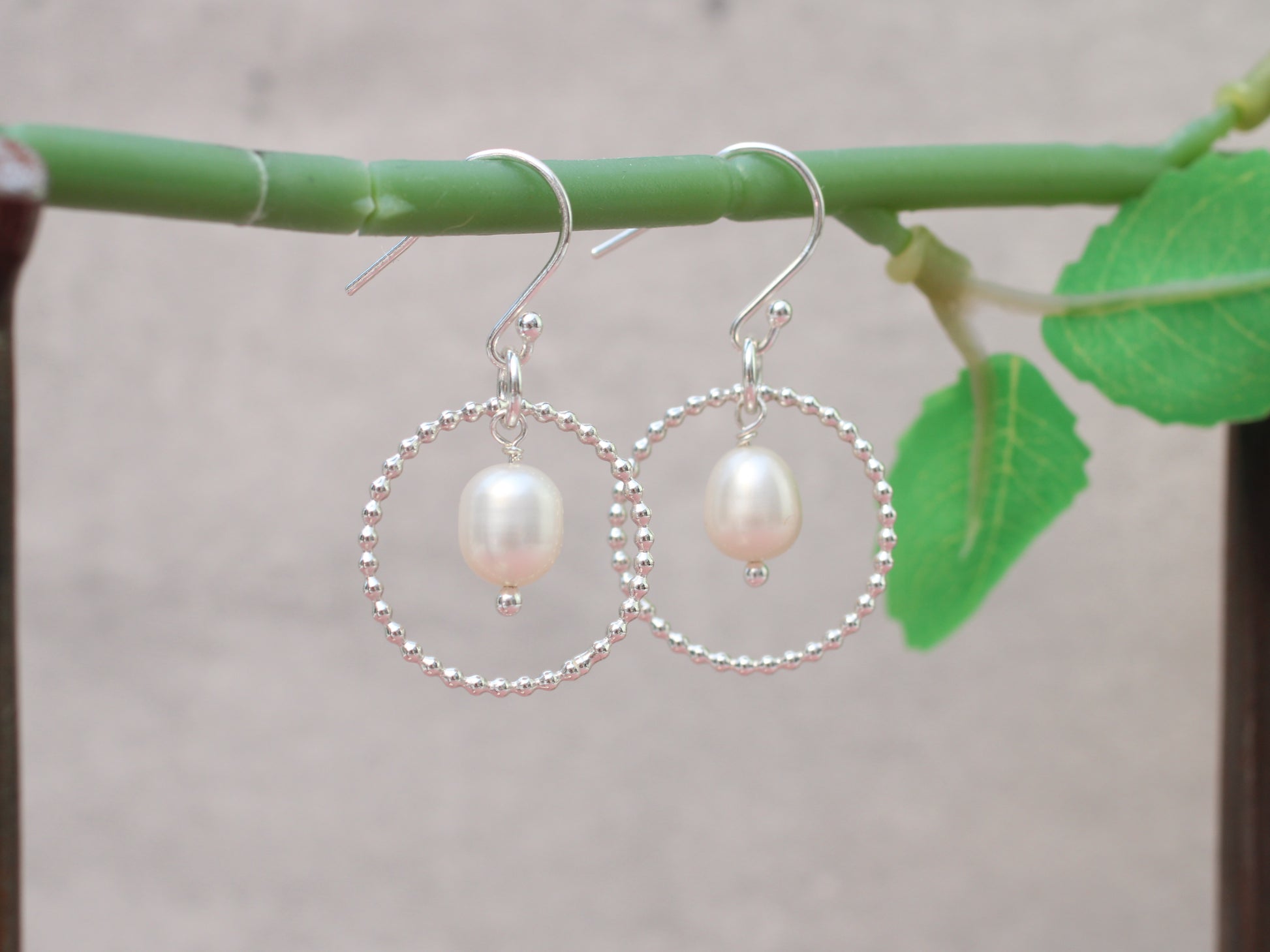 handmade pearl earrings