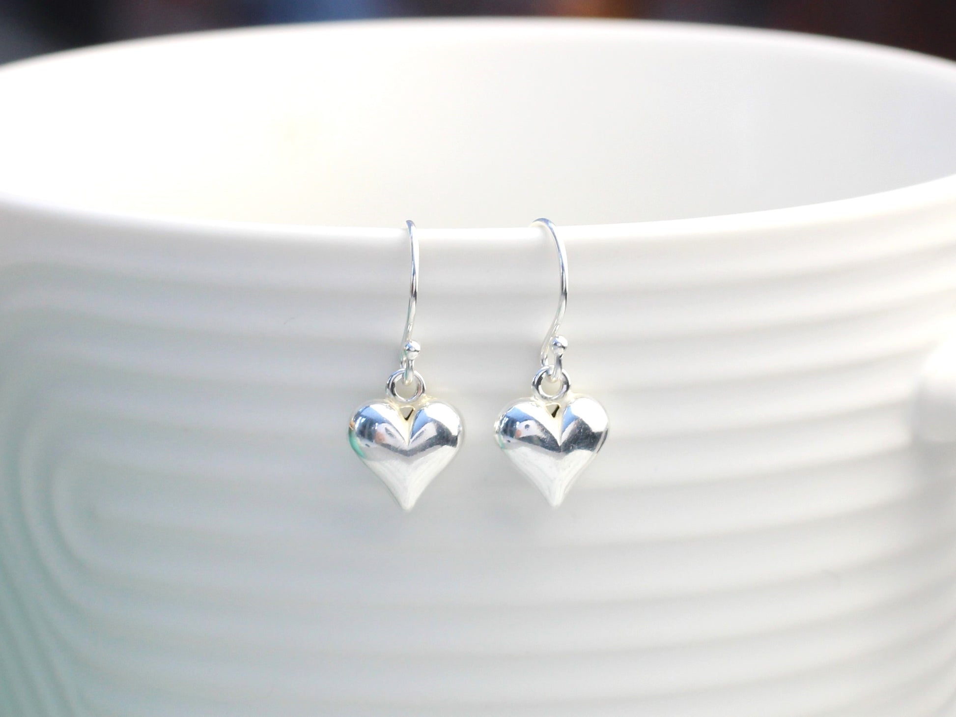 heart drop earrings