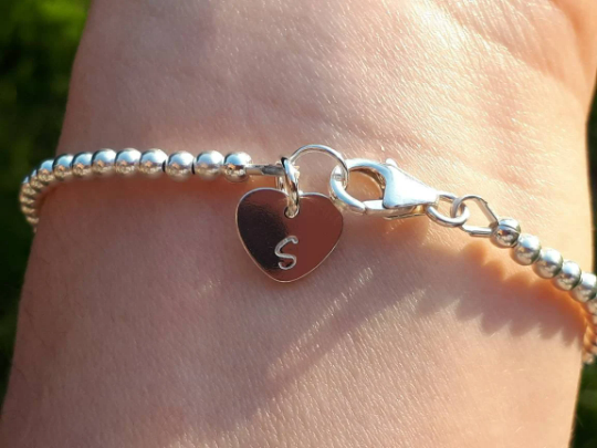 80th birthday bracelet in silver.