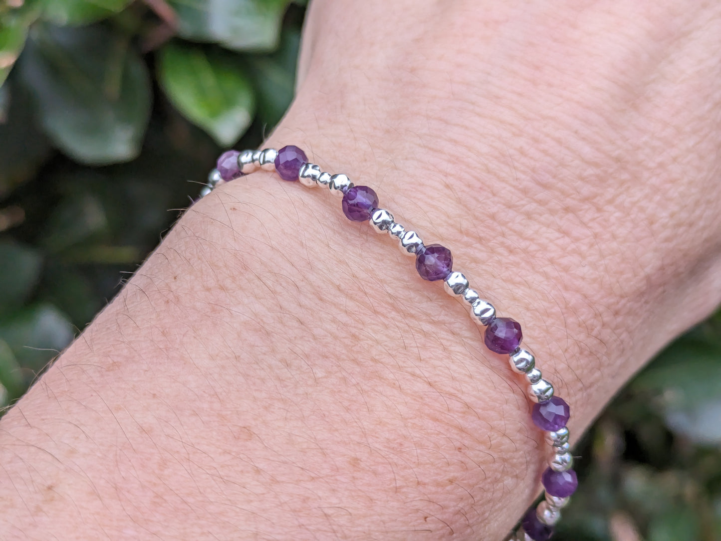 Genuine amethyst bracelet. Ready to ship.