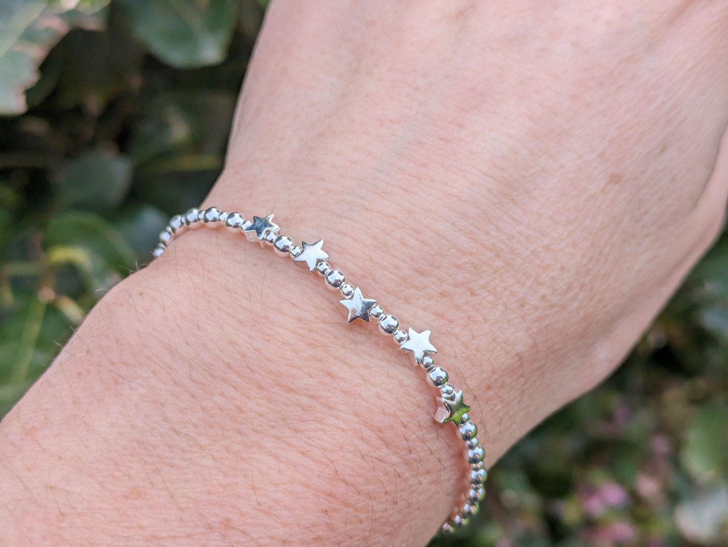 50th birthday bracelet in silver. Ready to ship.