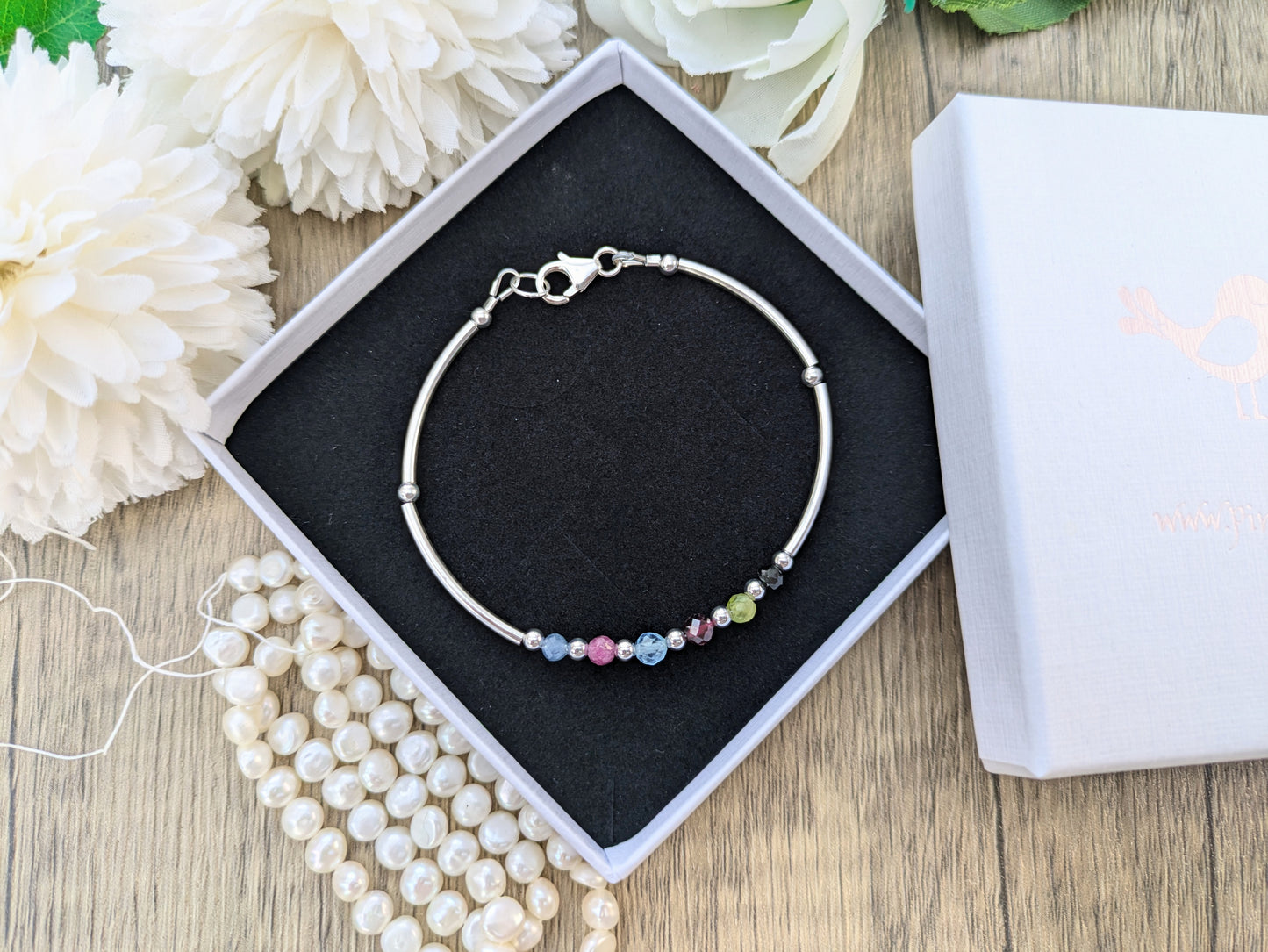 Family birthstone bracelet - create your own.