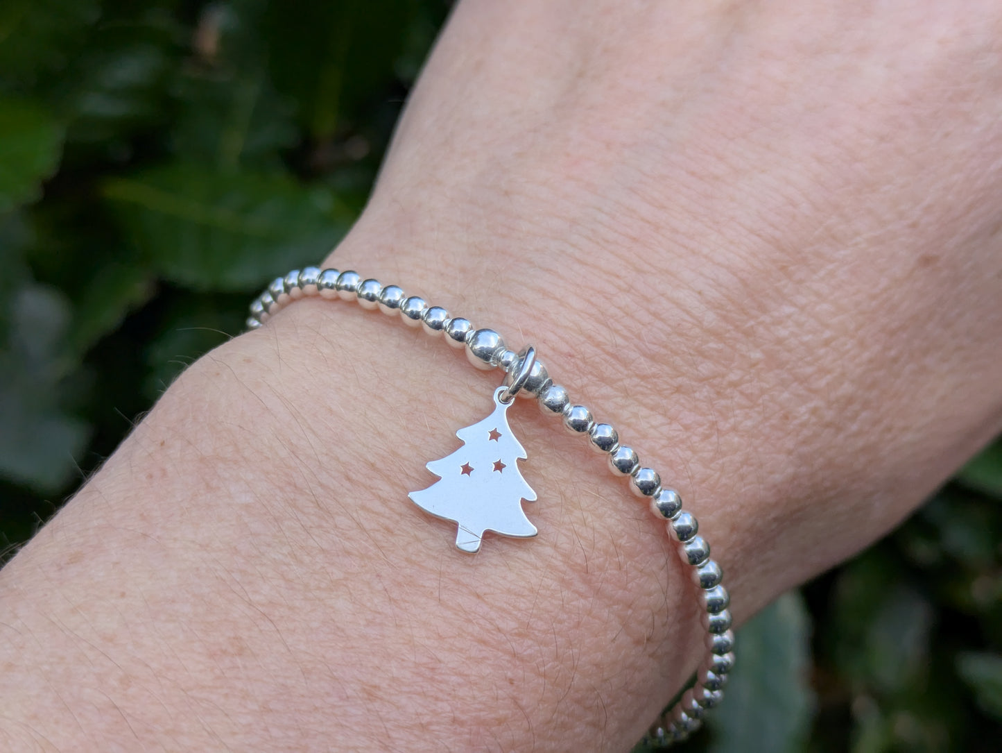 Christmas tree charm bracelet.
