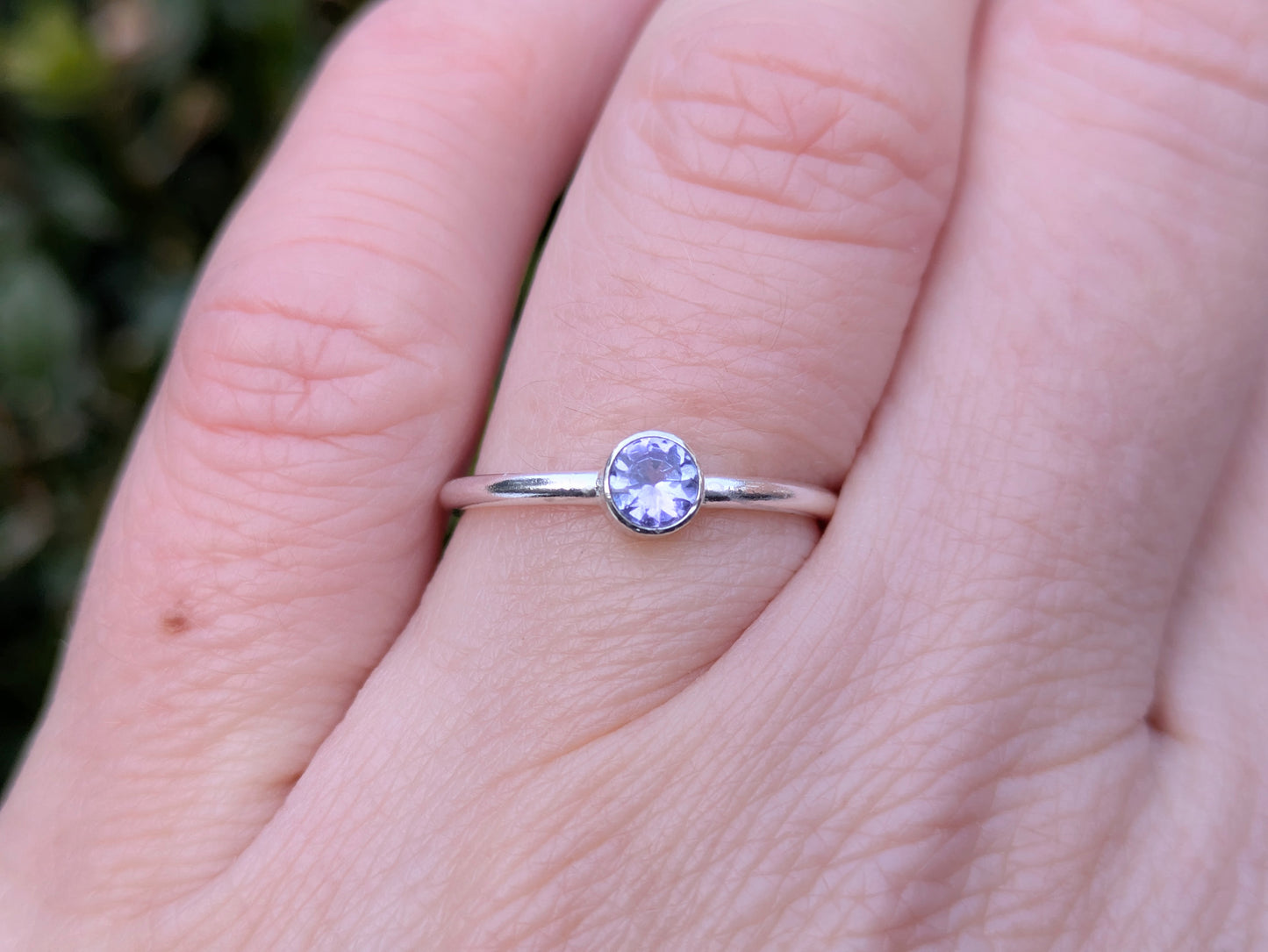 Tanzanite ring in sterling silver. December birthstone. Ready to ship.