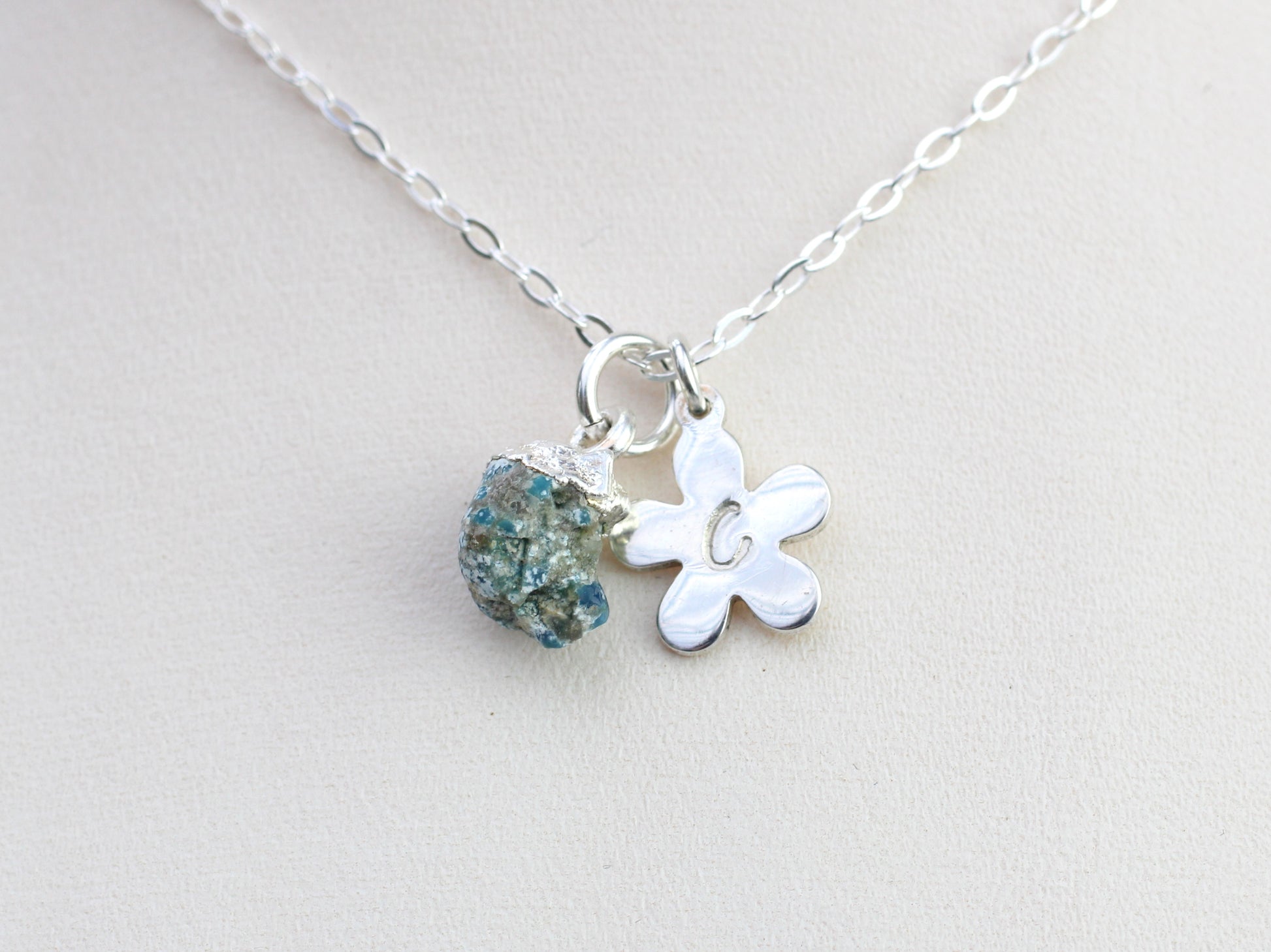 personalised turquoise necklace