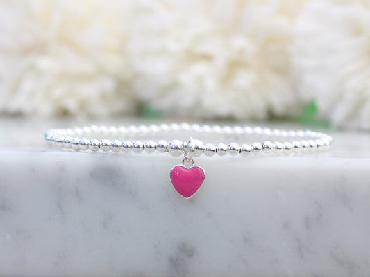 Pink heart bracelet for Granddaughter