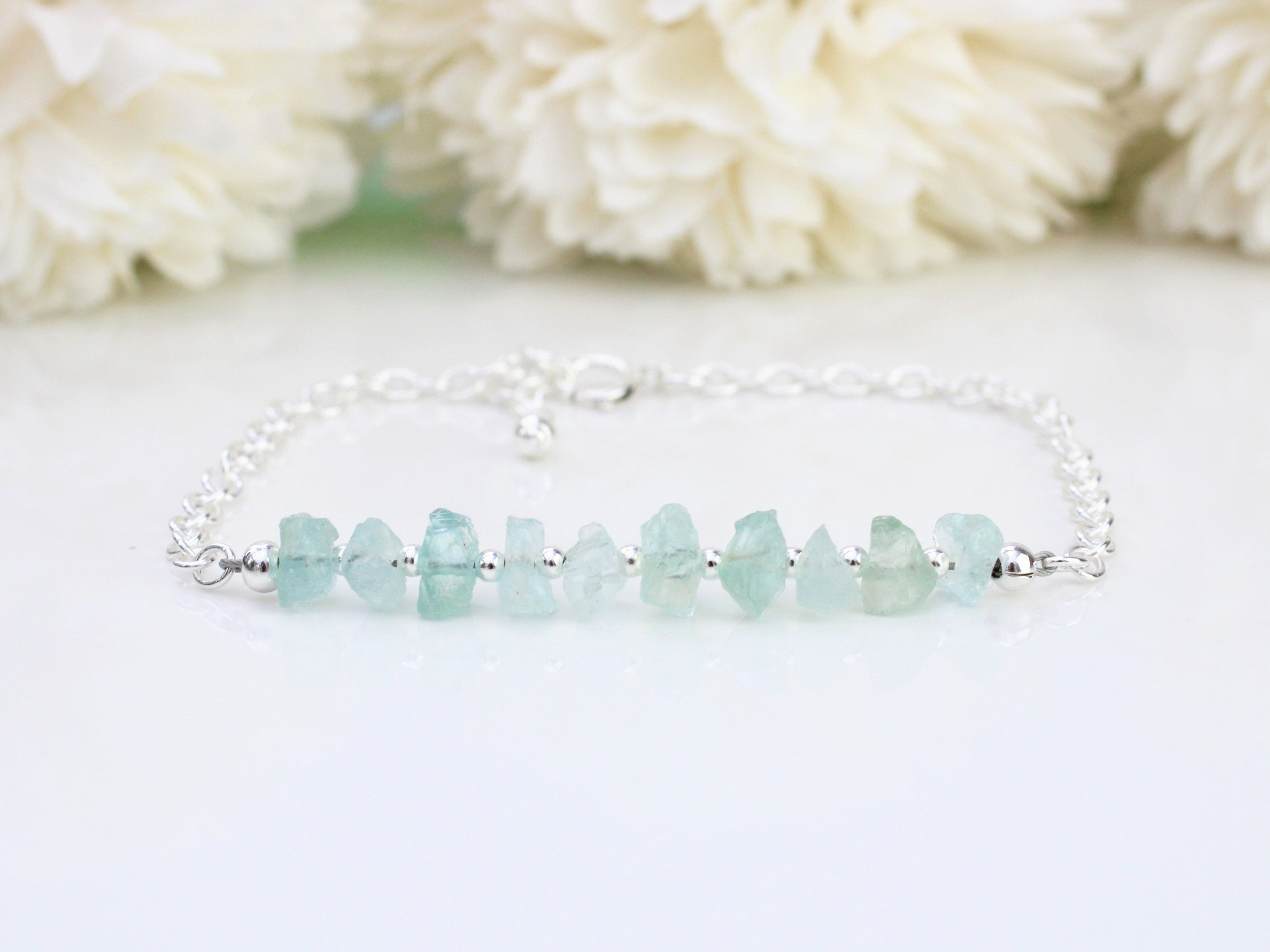 Aquamarine Crystals Bracelet – Honeydew Club