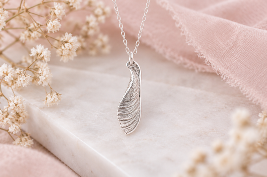 Sterling Silver Helicopter Seed Necklace