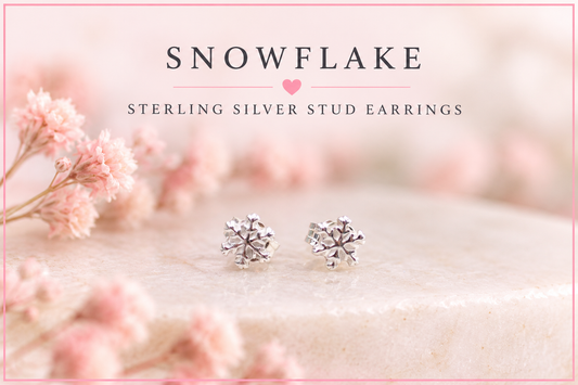 Sterling Silver Snowflake Stud Earrings