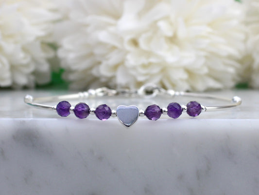 amethyst birthstone bracelet