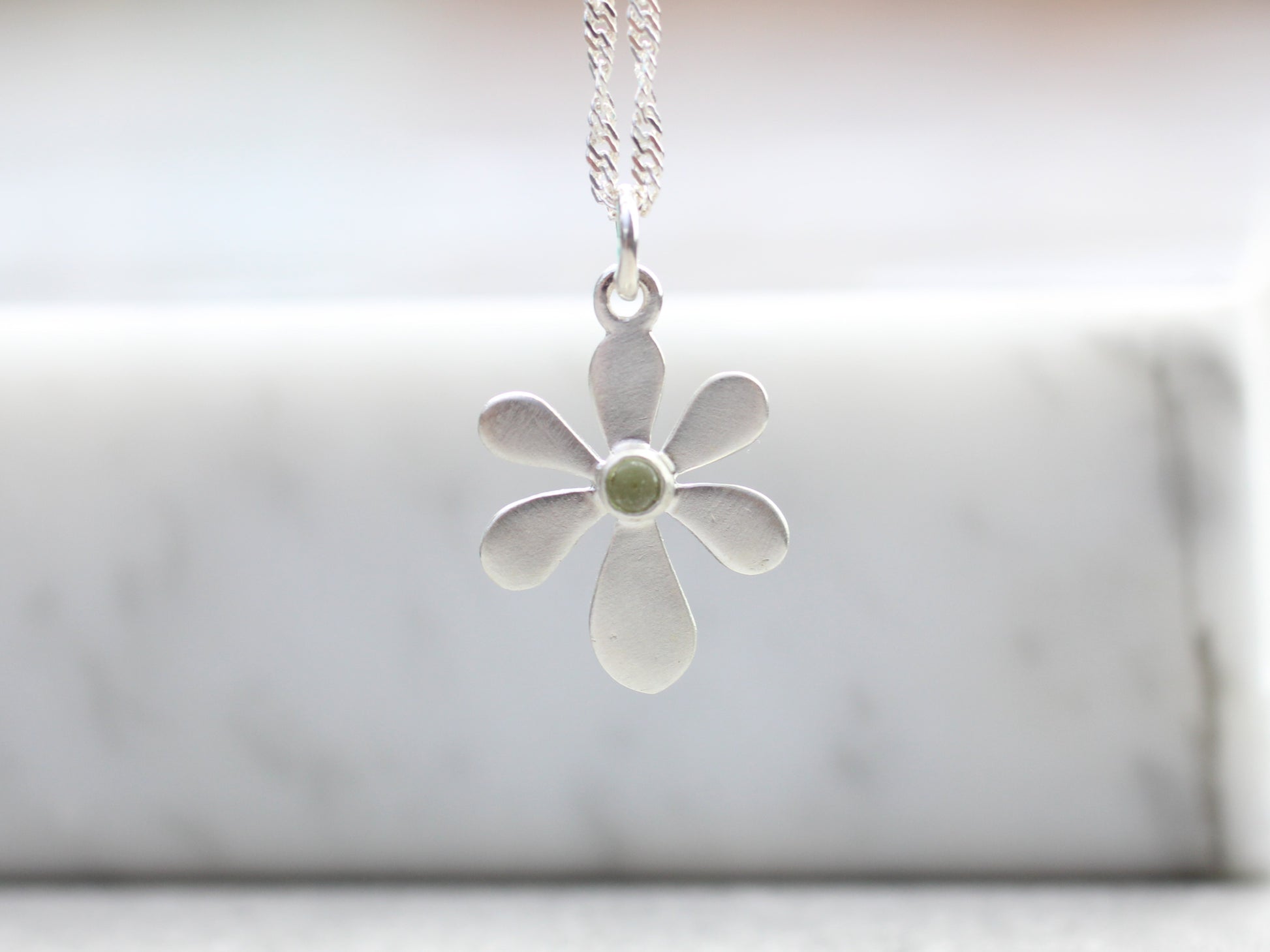 august birthstone necklace