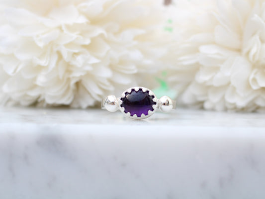 chunky amethyst ring