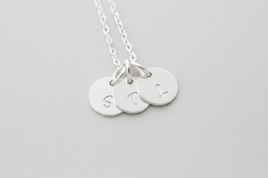 Create your own family initial necklace. Email to book.