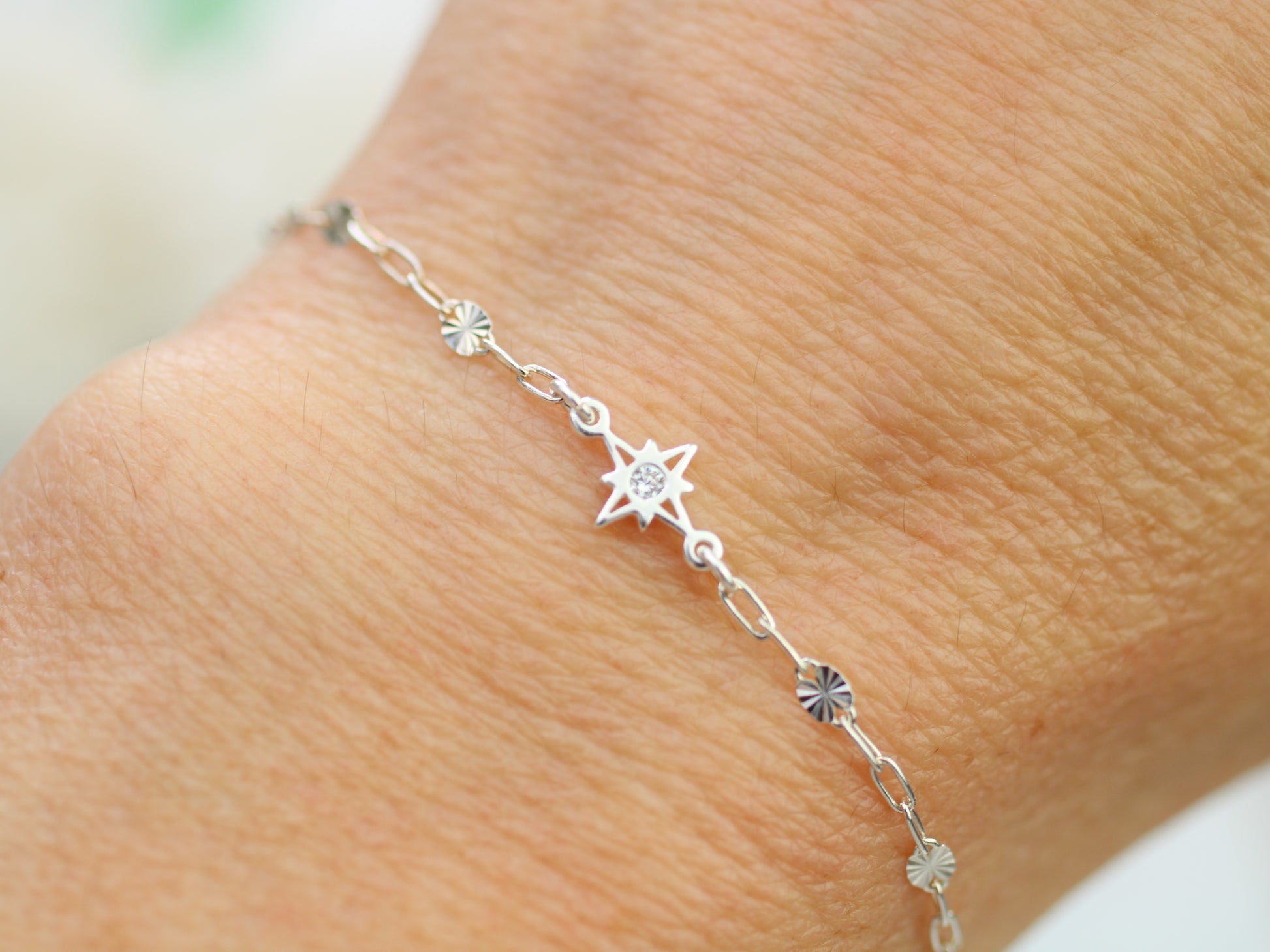 dainty north star bracelet